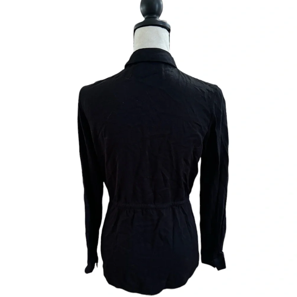 Crochet Net Front Button Down Top - Picture 2 of 2